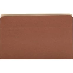 Quill Brand® Reinforced File Pocket, 3 1/2" Expansion, Legal Size, Brown, 25/Box (7Q1526)