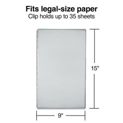 Quill Brand® Aluminum Clipboard, Legal, Silver, 8.5" X 14", 1/PK