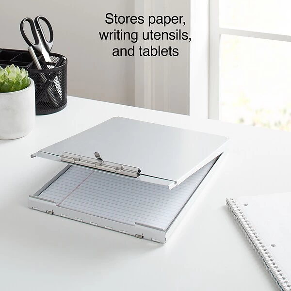 Quill Brand® Aluminum Storage Clipboard, Letter, Silver, 12-3/4" X 9-1/4" X 1-1/8", 1/Pk 7 Quill Brand® Aluminum Storage Clipboard, Letter, Silver, 12-3/4" X 9-1/4" X 1-1/8", 1/Pk - Image 5