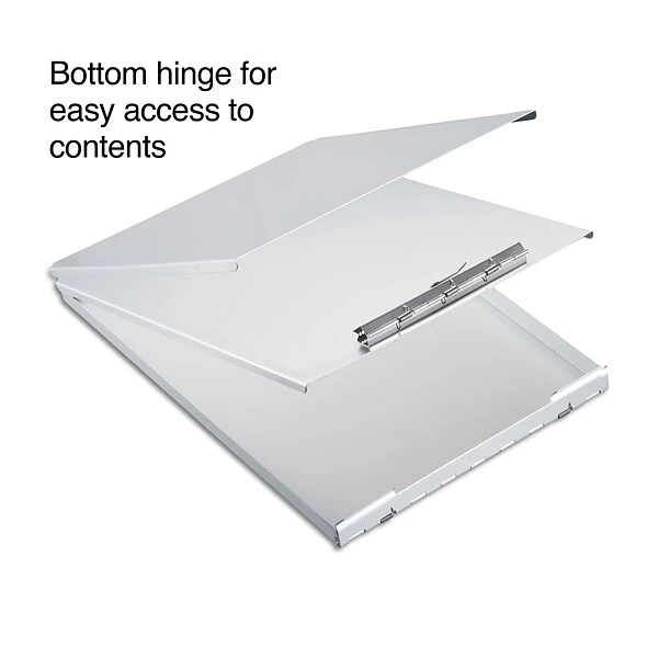 Quill Brand® Aluminum Storage Clipboard, Letter, Silver, 12-3/4" X 9-1/4" X 1-1/8", 1/Pk 5 Quill Brand® Aluminum Storage Clipboard, Letter, Silver, 12-3/4" X 9-1/4" X 1-1/8", 1/Pk - Image 3
