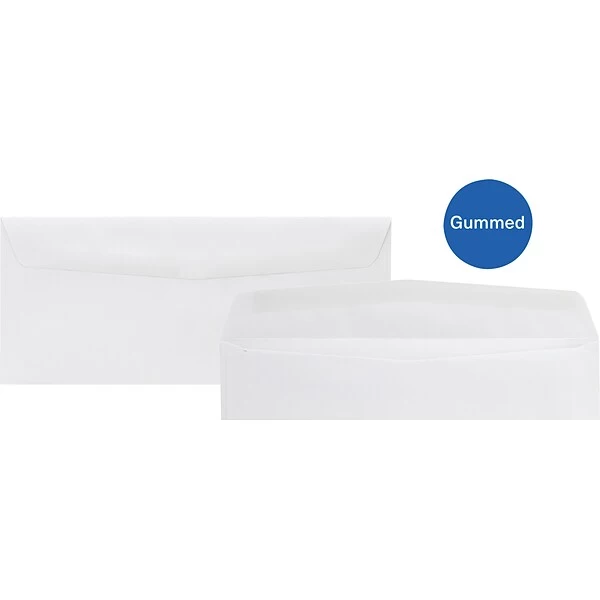 Quill Brand Gummed #9 Window Envelope, 3 7/8" X 8 7/8", White, 500/Box (50278-QCC) 3 Quill Brand Gummed #9 Window Envelope, 3 7/8" X 8 7/8", White, 500/Box (50278-QCC)