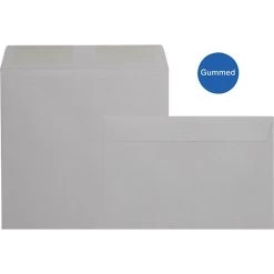 Quill Brand® Gummed Kraft Catalog Envelope, 9" X 12", Gray, 100/Box (OE91228GY)