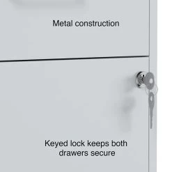 Quill Brand® 2-Drawer Light Duty Vertical File Cabinet, Locking, Letter, Gray, 18" (24363) 13 Quill Brand® 2-Drawer Light Duty Vertical File Cabinet, Locking, Letter, Gray, 18" (24363) -Quill Brand® s1212847 s7