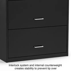 Quill Brand® 2-Drawer Lateral File Cabinet, Locking, Letter, Black, 30"W (52141) -Quill Brand® s1212862 s7
