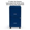 Quill Brand® 2-Drawer Light Duty Vertical File Cabinet, Locking, Letter, Blue, 18" (24362) -Quill Brand® s1212903 s7