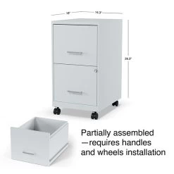 Quill Brand® 2-Drawer Light Duty Vertical File Cabinet, Locking, Letter, Gray, 18" (24363) 16 Quill Brand® 2-Drawer Light Duty Vertical File Cabinet, Locking, Letter, Gray, 18" (24363) -Quill Brand® s1212911 s7