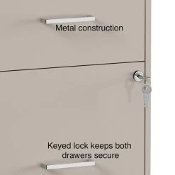 Quill Brand® 4-Drawer Vertical File Cabinet, Locking, Letter, Putty/Beige, 18"D (52147) -Quill Brand® s1212924 s7