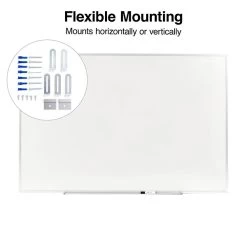 Quill Brand® Standard Durable Melamine Dry-Erase Whiteboard, Aluminum Frame, 6'W X 4'H (28325-CC) 7 Quill Brand® Standard Durable Melamine Dry-Erase Whiteboard, Aluminum Frame, 6'W X 4'H (28325-CC) -Quill Brand® s1219481 s7