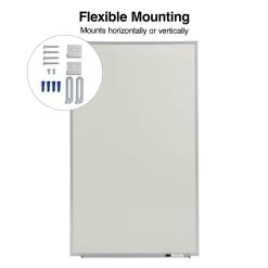 Quill Brand® Standard Durable Melamine Dry-Erase Whiteboard, Aluminum Frame, 5' X 3' (52676/28326) -Quill Brand® s1219482 s7