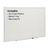 Quill Brand® Standard Durable Melamine Dry-Erase Whiteboard, Aluminum Frame, 5' X 3' (52676/28326)