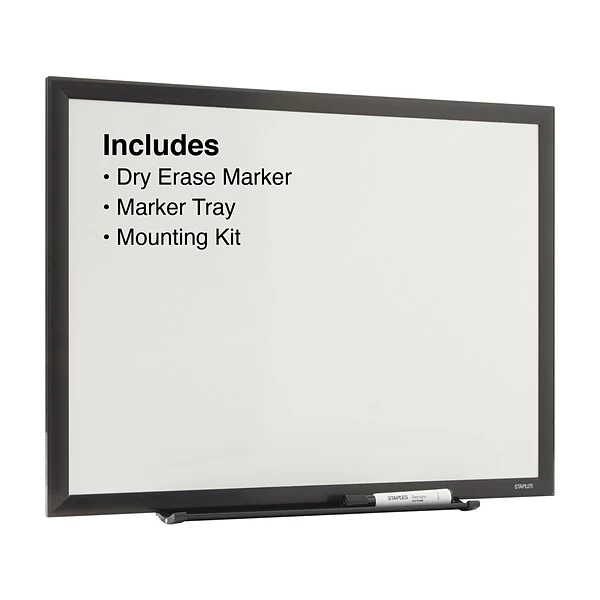 Quill Brand® Melamine Dry-Erase Whiteboard, Aluminum Frame, 2' X 1.5' (28679-CC) 3 Quill Brand® Melamine Dry-Erase Whiteboard, Aluminum Frame, 2' X 1.5' (28679-CC)