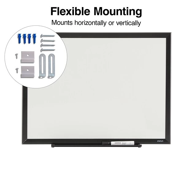 Quill Brand® Melamine Dry-Erase Whiteboard, Aluminum Frame, 2' X 1.5' (28679-CC) 5 Quill Brand® Melamine Dry-Erase Whiteboard, Aluminum Frame, 2' X 1.5' (28679-CC) - Image 3