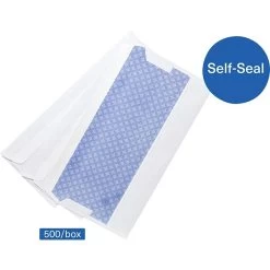 Quill Brand Self Seal Security Tinted #10 Business Envelope, 4 1/8" X 9 1/2", White, 500/Box (3016447)
