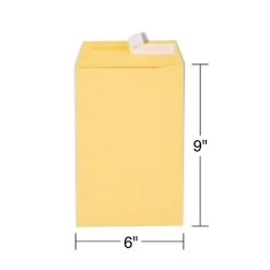Quill Brand® Easy Close Catalog Envelope, 6" X 9", Brown Kraft, 500/Box (PS6928B) -Quill Brand® s1224547 s7