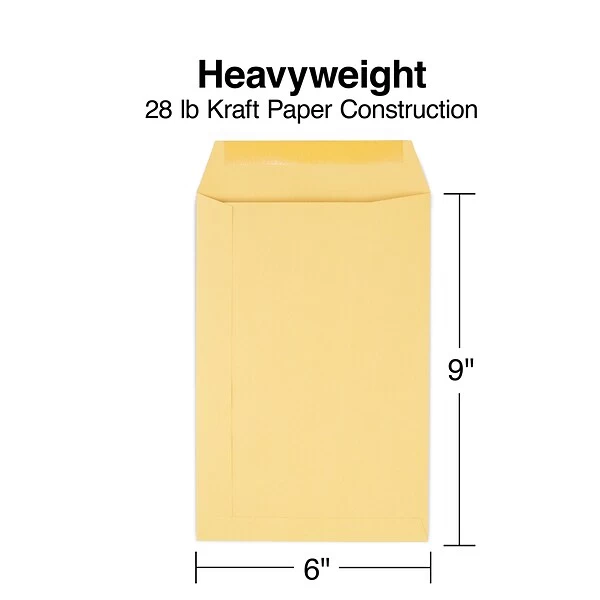 Quill Brand® Gummed Catalog Envelope, 6" X 9", Kraft, 500/Box (OE6928) 3 Quill Brand® Gummed Catalog Envelope, 6" X 9", Kraft, 500/Box (OE6928) - Image 2