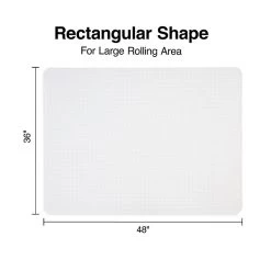 Quill® Brand PVC Chairmat, For Flat Pile Carpets, No Lip, Rectangular, 36" X 48" -Quill Brand® s1225774 s7