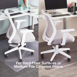 Quill Brand® 46" X 48'' Rectangle Chair Mat For Hard Floors Or Medium Pile Carpet, Vinyl (28816)