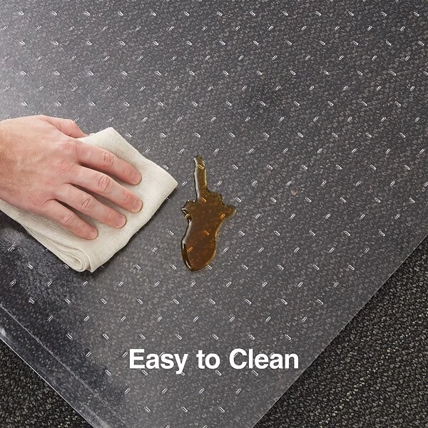 Quill Brand® Extra Carpet Chair Mat, 46" X 60'', Crystal Clear (20361-CC) 5 Quill Brand® Extra Carpet Chair Mat, 46" X 60'', Crystal Clear (20361-CC) - Image 3
