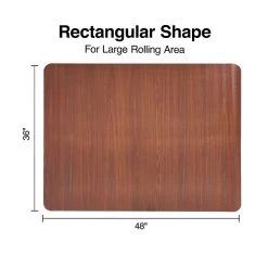 Quill Brand® Cherry Laminate Chairmat, For Hard Floors, No Lip, Rectangular, 36" X 48" -Quill Brand® s1226006 s7