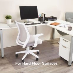 Quill Brand® Hard Floor Chair Mat, 46" X 60'', Crystal Clear (20230-CC)