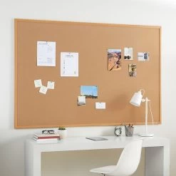 Quill Brand® Standard Durable Cork Bulletin Board, Aluminum Frame, 6'W X 4'H (28317-CC) -Quill Brand® s1226074 s7