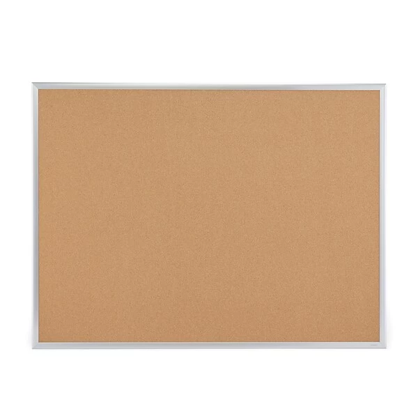 Quill Brand® Standard Durable Cork Bulletin Board, Aluminum Frame, 4'W X 3'H (28345-CC) 6 Quill Brand® Standard Durable Cork Bulletin Board, Aluminum Frame, 4'W X 3'H (28345-CC) - Image 4