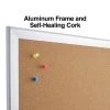 Quill Brand® Standard Durable Cork Bulletin Board, Aluminum Frame, 4'W X 3'H (28345-CC) -Quill Brand® s1226084 s7