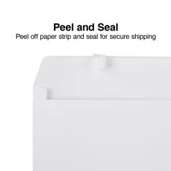 Quill Brand Easy Close Self Seal #10 Business Envelope, 4-1/8" X 9-1/2", White, 500/Box (69686 / 70701)