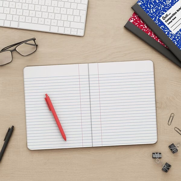 Quill Brand® Marble Composition Notebook, 7.5" X 9.75", College Ruled, 100 Sheets, Assorted Colors, 4/Pack (TR58370) 7 Quill Brand® Marble Composition Notebook, 7.5" X 9.75", College Ruled, 100 Sheets, Assorted Colors, 4/Pack (TR58370) - Image 5