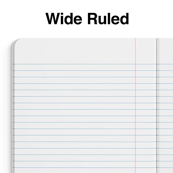 Quill Brand® Marble Composition Notebook, 7.5" X 9.75", Wide Ruled, 80 Sheets, Assorted Colors (TR55077) 5 Quill Brand® Marble Composition Notebook, 7.5" X 9.75", Wide Ruled, 80 Sheets, Assorted Colors (TR55077) - Image 3