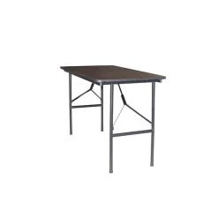 Quill Brand® Folding Table, 48"L X 24"W, Walnut (27095/51256)