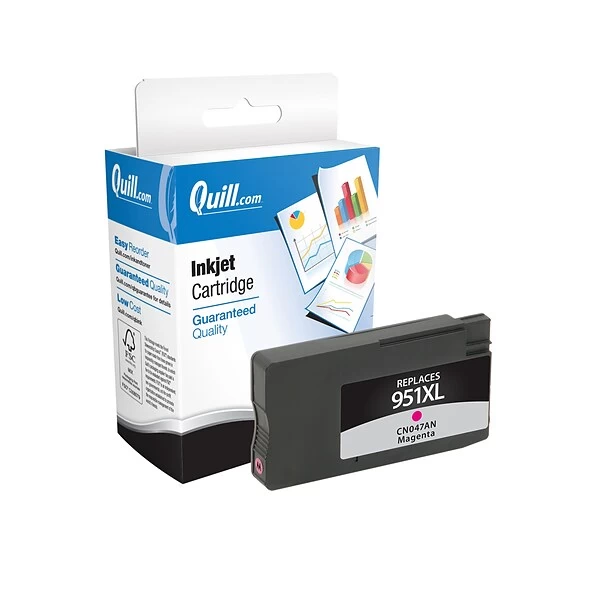 Quill Brand® Remanufactured Magenta High Yield Ink Cartridge Replacement For HP 951XL (CN047AN) (Lifetime Warranty) 3 Quill Brand® Remanufactured Magenta High Yield Ink Cartridge Replacement For HP 951XL (CN047AN) (Lifetime Warranty)
