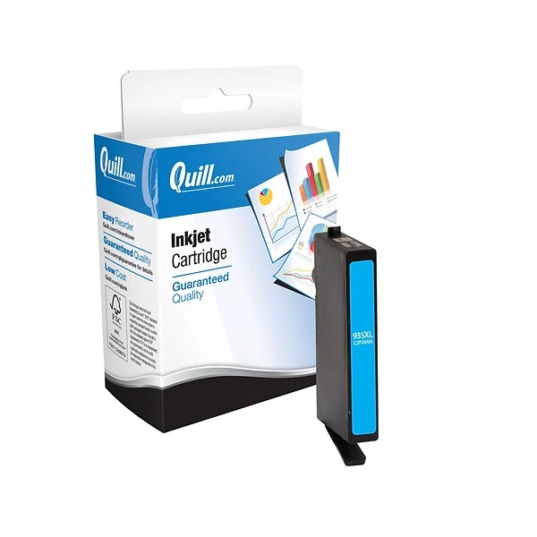 Quill Brand® Remanufactured Cyan High Yield Ink Cartridge Replacement For HP 935XL (C2P24AN) (Lifetime Warranty) 3 Quill Brand® Remanufactured Cyan High Yield Ink Cartridge Replacement For HP 935XL (C2P24AN) (Lifetime Warranty)