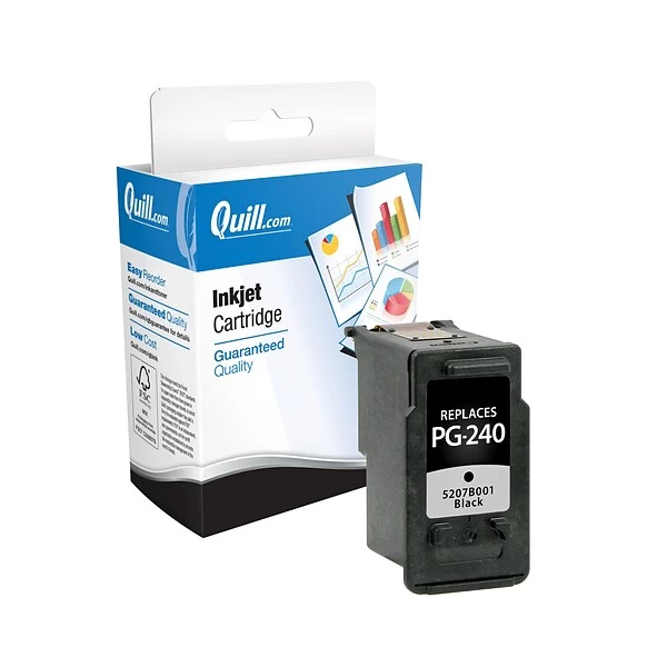 Quill Brand® Remanufactured Black Standard Yield Ink Cartridge Replacement For Canon PG-240 (5207B001) (Lifetime Warranty) 3 Quill Brand® Remanufactured Black Standard Yield Ink Cartridge Replacement For Canon PG-240 (5207B001) (Lifetime Warranty)