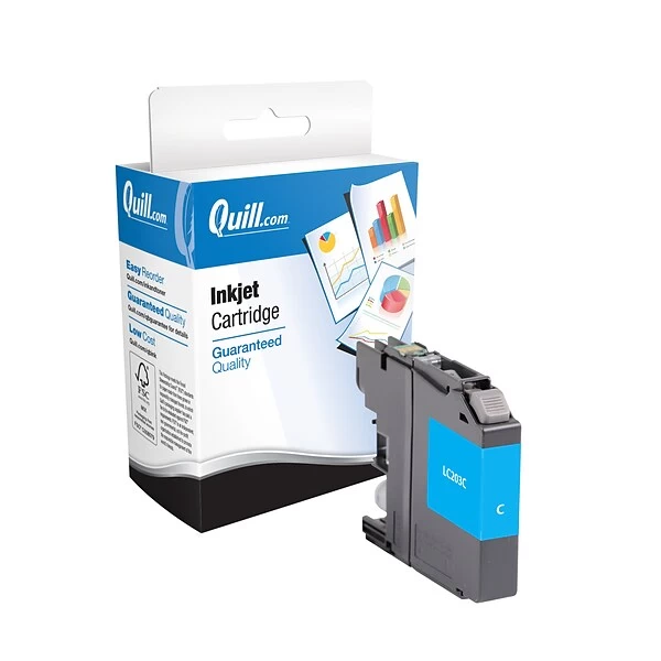 Quill Brand® Remanufactured Cyan High Yield Ink Cartridge Replacement For Brother LC203XL (LC203CS) (Lifetime Warranty) 3 Quill Brand® Remanufactured Cyan High Yield Ink Cartridge Replacement For Brother LC203XL (LC203CS) (Lifetime Warranty)