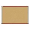 Quill Brand® Durable Cork Bulletin Board, Cherry Frame, 3'W X 2'H (23684-CC) -Quill Brand® sp38165042 s7