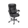 Quill Brand® Osgood High-Back Bonded Leather Manager Chair, Black (21076)