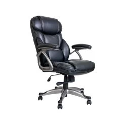 Quill Brand® Osgood High-Back Bonded Leather Manager Chair, Black (21076) -Quill Brand® sp41816829 s7