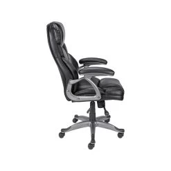 Quill Brand® Osgood High-Back Bonded Leather Manager Chair, Black (21076) -Quill Brand® sp41816830 s7