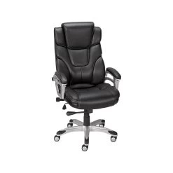 Quill Brand® Baird Bonded Leather Manager Chair, Black (23234)