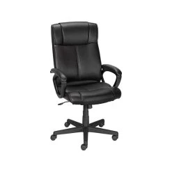 Quill Brand® Turcotte Luxura Faux Leather Computer And Desk Chair, Black (23094-CC)
