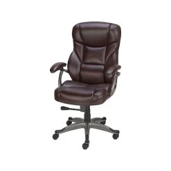 Quill Brand® Osgood High-Back Bonded Leather Manager Chair, Brown (22298) -Quill Brand® sp41817325 s7