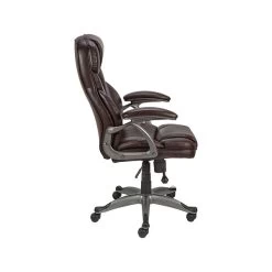 Quill Brand® Osgood High-Back Bonded Leather Manager Chair, Brown (22298) -Quill Brand® sp41817326 s7
